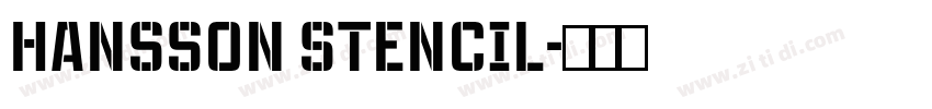 Hansson Stencil字体转换